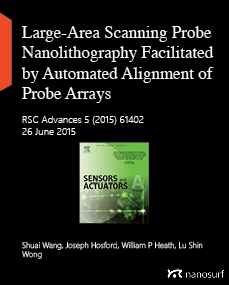 Large-area Scanning Probe Nanolithography  Facilitated by Automated Alignment and Its Application to Substrate Fabrication for Cell Culture Studies